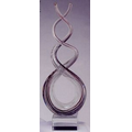 Art Glass Sculpture - 15.5" Twisted Loops